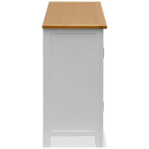 GENERIC Cupboard 27.6"x13.8"x29.5" Solid Oak Wood White Modern Contemporary Finish 3 GENERIC Cupboard 27.6"x13.8"x29.5" Solid Oak Wood White Modern Contemporary Finish - Image 3