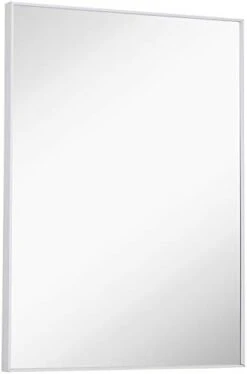 Hamilton Hills 22x30 Inch Metal Framed Brushed Black Rectangular Mirror | Simple Edge Bathroom Mirrors For Wall | Decorative Entryway Squared Corners Mirror | Hangs Horizontally And Vertically -Safavieh Furniture 213eSjWk3L. AC