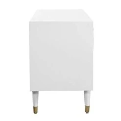 Riverbay Furniture 2 Drawer Geo Texture Nightstand In White -Safavieh Furniture 213uAMsAKDL