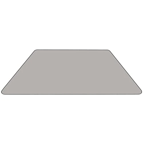 Flash Furniture 29''W X 57''L Trapezoid Grey HP Laminate Activity Table - Height Adjustable Short Legs 3 Flash Furniture 29''W X 57''L Trapezoid Grey HP Laminate Activity Table - Height Adjustable Short Legs - Image 3