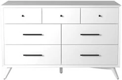Alpine Furniture Flynn Mid Century Modern 7 Drawer Dresser, 56" W X 19" D X 36.5" H, Acorn -Safavieh Furniture 218LZKeu0zL. AC