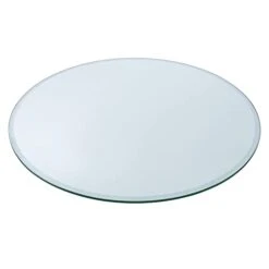 39" Round Clear Tempered Glass Table Top 3/8" Thick Flat Polished Edge