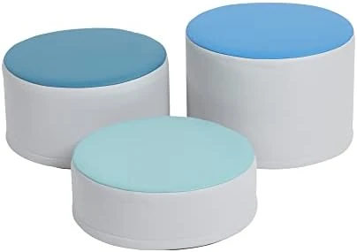 ECR4Kids SoftZone Colorful Stump Stool Set, Flexible Seating, Contemporary, 3-Piece 7 ECR4Kids SoftZone Colorful Stump Stool Set, Flexible Seating, Contemporary, 3-Piece - Image 7