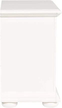 BOWERY HILL 2 Door 1 Drawer Wooden Bedside Nightstand In White -Safavieh Furniture 21Ck9cEkrtL