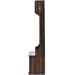 Merax 70.8" Hall Tree, Hall Tree With 6 Hooks, Coat Hanger, Entryway Bench, Storage Bench, 3-in-1 Design, For Entrance, Hallway (Tiger, 70.8") -Safavieh Furniture 21Iw6BhaEIL