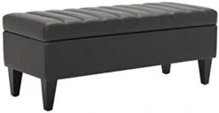 Amazon Brand – Rivet Channel-Tufted Velvet Storage Ottoman With Soft-Close Hinge, 45.3"W, Black 9 Amazon Brand – Rivet Channel-Tufted Velvet Storage Ottoman With Soft-Close Hinge, 45.3"W, Black -Safavieh Furniture 21KXJVBQuYL. AC