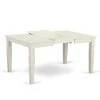 East West Furniture Wooden Wet-WHI-TL Dining Room Table Rectangular Tabletop And 60 X 42 X 30-Linen White Finish