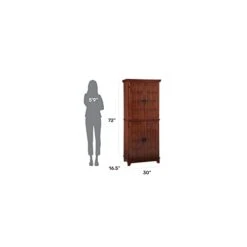 Arts & Crafts Oak Cottage Pantry By Home Styles, Brown -Safavieh Furniture 21Mh3ayxWHL