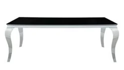 Coaster Furniture Carone Rectangular Glass Top Black And Chrome Dining Table 115071 6 Coaster Furniture Carone Rectangular Glass Top Black And Chrome Dining Table 115071 -Safavieh Furniture 21P2IASNAzL
