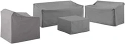 Crosley Furniture MO75011-GY Heavy-Gauge Reinforced Vinyl 4 Piece Furniture Cover Set (Loveseat, Sofa, Table/Ottoman, Chair), Gray 21 Crosley Furniture MO75011-GY Heavy-Gauge Reinforced Vinyl 4 Piece Furniture Cover Set (Loveseat, Sofa, Table/Ottoman, Chair), Gray -Safavieh Furniture 21PAU1hYn2L. AC