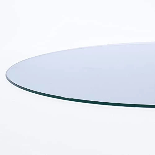 36" Round Clear Tempered Glass Table Top 1/2" Thick Flat Polished Edge 1 36" Round Clear Tempered Glass Table Top 1/2" Thick Flat Polished Edge