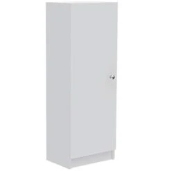 BOWERY HILL Contemporary Kitchen 47" High Utility Storage Pantry Cabinet In White