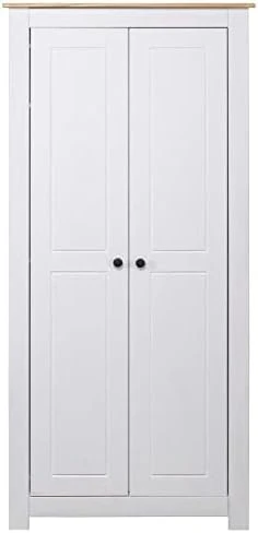 Haillusty Spacious Solid Pine Wardrobe From Panama Range - Minimalistic Design With 2 Doors And 3 Shelves For Clothes Shoes And Accessories - Natural Wood Finish 10 Haillusty Spacious Solid Pine Wardrobe From Panama Range - Minimalistic Design With 2 Doors And 3 Shelves For Clothes Shoes And Accessories - Natural Wood Finish - Image 10