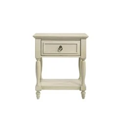 Picket House Furnishings Gia 1-Drawer Nightstand In White -Safavieh Furniture 21XQENbZRdL