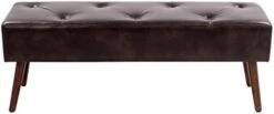 Furniliving 44 Inch Tufted Bench, Leather Footrest Stool Bedroom Bench Seat, Upholstered Tufted Beathable Fabrics Ottoman Bench With X-Shaped Wood Legs For Kitchen, Solid Wood Indoor Bench -Safavieh Furniture 21Z0T4 BpIL. AC