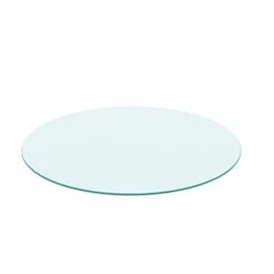20" Inch Round Tempered Glass Table Top Clear Glass 1/4" Inch Thick Round Polished Edge (1/4" Thick Round Polished Edge, 20)