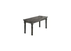 Best Master Furniture Backless Distressed Finish Dining Bench, Gray