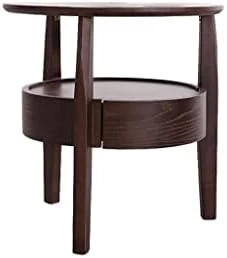 BDDIE Nightstand Bedside Table Modern Minimalist Round Shelf Living Room Bedroom Bedside Table Storage Cabinet Wooden Small Cabinet End Table For Bedroom, Living Room, College Dorm (Color : Grey) 5 BDDIE Nightstand Bedside Table Modern Minimalist Round Shelf Living Room Bedroom Bedside Table Storage Cabinet Wooden Small Cabinet End Table For Bedroom, Living Room, College Dorm (Color : Grey) - Image 5