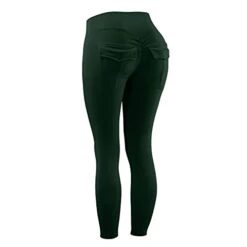 Sports Waist Yoga Stretch With Pockets Ladies Pants High Pants Fitness Sexy Yoga Pants Yoga Pants For Girls 7-8 (Green, S) -Safavieh Furniture 21mAoDurZUS