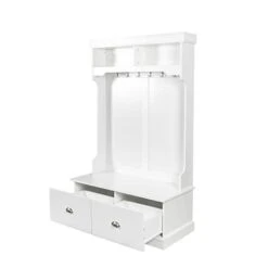 GENERIC Open Wardrobe With Two Drawers White Modern Contemporary MDF -Safavieh Furniture 21nCNgqTa0L