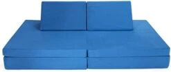 Costzon Convertible Kids Couch, 6-Piece Modular Sofa Playset / 2 Chair For Boy Girl W/Folding Mats & 2 Triangular Pillows, Washable Cover, Toddler To Teen Bedroom Playroom Furniture Activity Center -Safavieh Furniture 21nXivkhAzL. AC