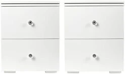 Nightstand With LED Lights And 2 Drawers, Modern Wooden Bedside Tables, Easy Assembly Fashion Small End Side Table For Bedroom, Living Room, Home, Office -Safavieh Furniture 21peVNRnsL. AC