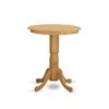 East West Furniture EDT TP Modern Table Round Tabletop And 30 X 35.3-Oak Finish