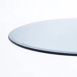 27" Round Glass Table Top 1/2" Thick 1" Beveled Edge