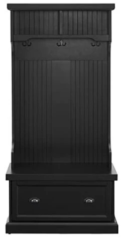 Crosley Furniture Shoreline Hall Tree, Black -Safavieh Furniture 3101LEYrukL
