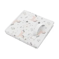 Sweet Jojo Designs Unicorn Girl Small Fabric Toy Bin Storage Box Chest For Baby Nursery Or Kids Room - Blush Pink Grey And Gold Flowers And Stars -Safavieh Furniture 3104qzGPSTL