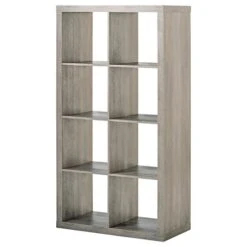 NERDOH 8-Cube Storage Organizer (Color : Rustic Gray)