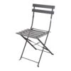 Bolero Black Pavement Style Steel Chairs (Pack 2)