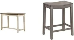 Hillsdale Furniture Hillsdale Clarion Side, Distressed Gray/Sea White Counter Height Table -Safavieh Furniture 310RXWu7VmL. AC