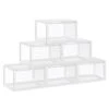 SONGMICS Shoe Boxes, Pack Of 6 Stackable Shoe Organizers With Clear Door For Sneakers, Plastic Shoe Storage For US Size 12, 14.2 X 11 X 8.7 Inches, Transparent ULSP06CW