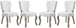 Modway Array French Vintage Tufted Upholstered Fabric Four Dining Chairs In Beige -Safavieh Furniture 310l5hckrL. AC