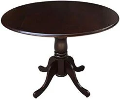 International Concepts Round Dual Drop Leaf Ped Table, Black/Cherry, 42-Inch -Safavieh Furniture 310u8kl6GWL. AC