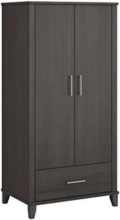 Bush Furniture Somerset Tall Kitchen Pantry Cabinet With Doors And Drawer In Fresh Walnut -Safavieh Furniture 311RrTh1pYL. AC