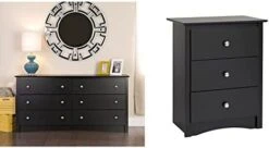 Prepac Sonoma 6 Drawer Double Dresser For Bedroom, Espresso & Fremont Nightstand, Tall 3-Drawer, Espresso -Safavieh Furniture 312YmB0wgyL. AC 1