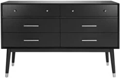 Safavieh Couture Home Madden Modern Retro Walnut 6-drawer Dresser -Safavieh Furniture 312j4EUTkVL. AC