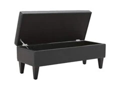 Amazon Brand – Rivet Channel-Tufted Velvet Storage Ottoman With Soft-Close Hinge, 45.3"W, Black 7 Amazon Brand – Rivet Channel-Tufted Velvet Storage Ottoman With Soft-Close Hinge, 45.3"W, Black -Safavieh Furniture 312jYDCSIUL