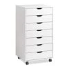 7 Drawer Dresser, Storage Cabinet For Makeup, Tall Chest Of Drawers For Closet And Bedroom, White