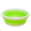 ONGHAHYIS Folding Collapsible Wash Basin Folding Bucket Portable Camping Fishing Car Washing Tool For Kitchen Barthroom Wash Vegetables Fruit Portable Basin (Color : Green)