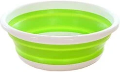 ONGHAHYIS Folding Collapsible Wash Basin Folding Bucket Portable Camping Fishing Car Washing Tool For Kitchen Barthroom Wash Vegetables Fruit Portable Basin (Color : Green) -Safavieh Furniture 3132TJEEmuL. AC