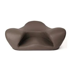 Alexia Meditation Seat - Ergonomically Correct For The Human Physiology Zen Yoga Ergonomic Chairs Foam Cushion Home Or Office (Vegan Leather, Brown)