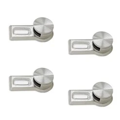 UFURMATE Mirror Clips, 4Pcs Round Bathroom Mirror Supports Wall Mounted Metal Mirror Brackets Glass Mirror Hanging Holder Kit For 4-6mm Thick Frameless Mirror