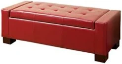 Christopher Knight Home Guernsey Fabric Storage Ottoman, Charcoal -Safavieh Furniture 313fAjWQ2L. AC