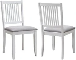Duhome Wooden Dining Chairs Set Of 2, Farmhouse Kitchen Chairs With Backrest Dining Room Chairs Upholstered Seat Side Chairs For Living Room, White -Safavieh Furniture 313wGCxEDwL. AC