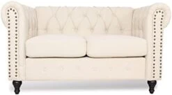 DRNCURN Chesterfield Sofa With Nail-Head For Living Room Office Sofa Set Modern Fabric Sofa Accent Tufted Chairs For Living Room -Safavieh Furniture 3147pjnJPkL. AC