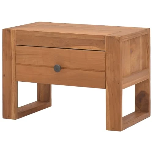 Wakects Side Cabinet, Telephone Stand Nightstand Table 50x30x35 Cm Solid Teak Wood For Living Room 1 Wakects Side Cabinet, Telephone Stand Nightstand Table 50x30x35 Cm Solid Teak Wood For Living Room