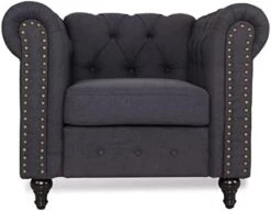 DRNCURN Chesterfield Sofa With Nail-Head For Living Room Office Sofa Set Modern Fabric Sofa Accent Tufted Chairs For Living Room -Safavieh Furniture 314YA99TwL. AC